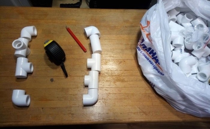 Как изготовить сушилку для обуви из пластиковых труб