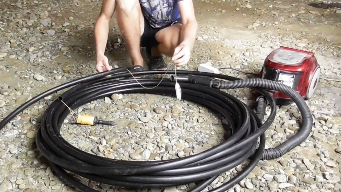 Как быстро и легко протянуть кабель через ПВХ трубу или гофру