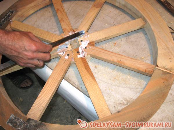 Как сделать деревянное колесо своими руками чертежи