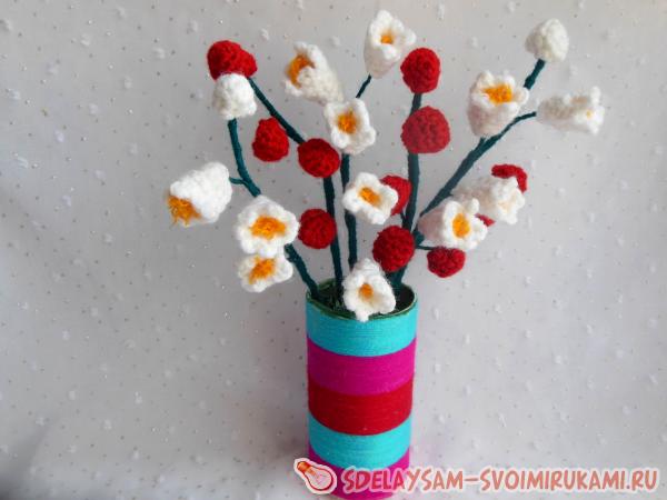 Декоративные цветы вязание крючком