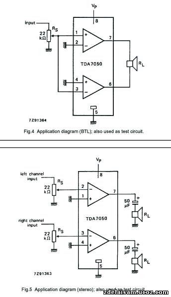 Tda7052 схема включения