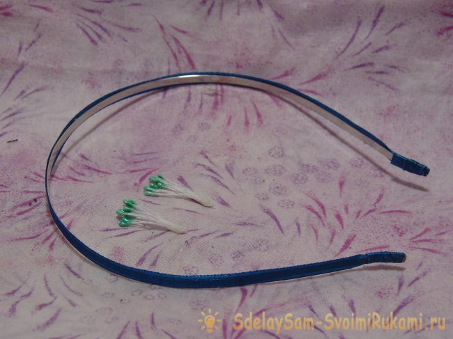 Ободка с полевыми цветами