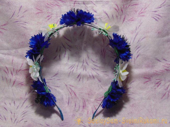 Ободка с полевыми цветами
