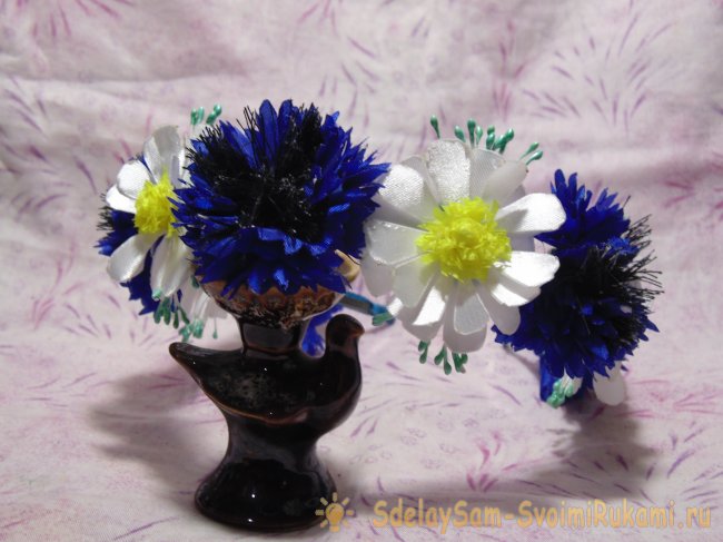 Ободка с полевыми цветами