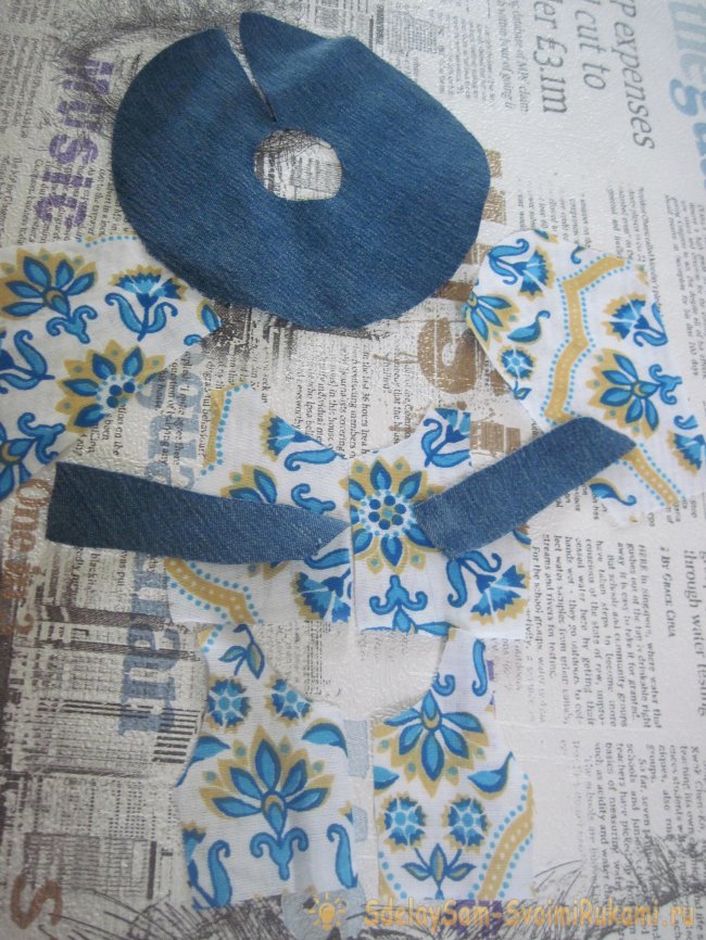 Сарафана с воротником для куклы