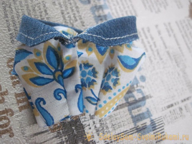 Сарафана с воротником для куклы