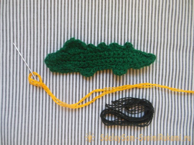 Тропическая аппликация для летней футболки крючком