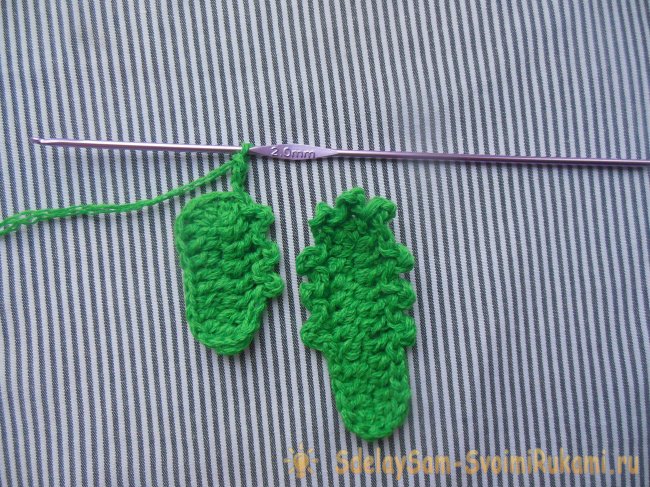 Тропическая аппликация для летней футболки крючком