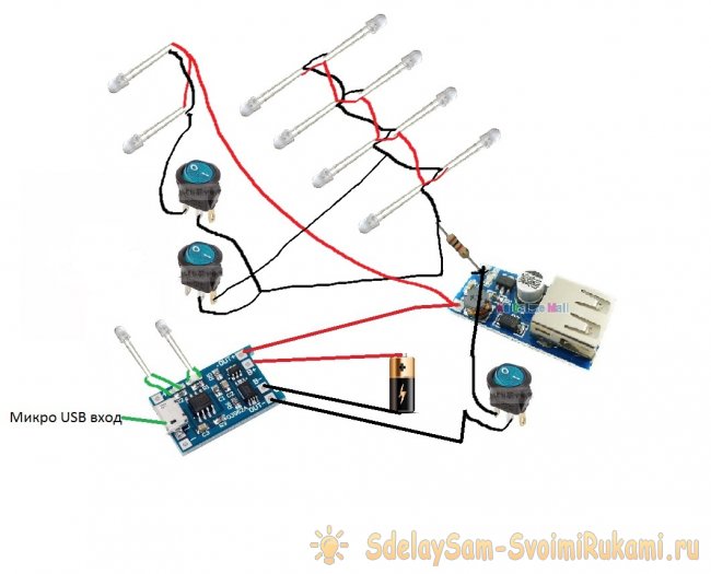 Power bank с фонариком