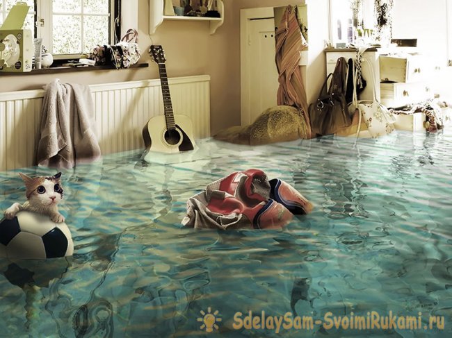 Когда затопил соседей