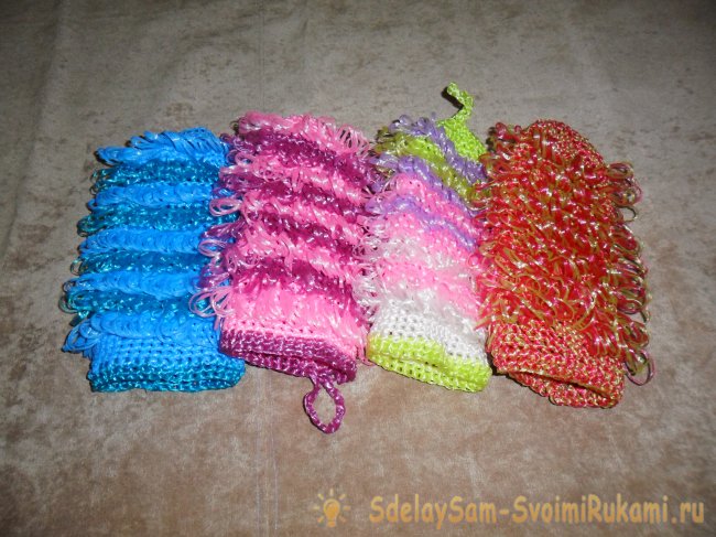 Мастер-класс по вязанию мочалки из полипропиленовых нитей