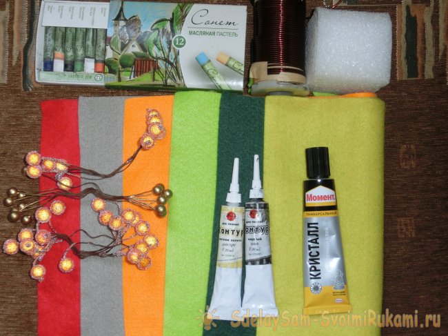 Осенний букет из фетра