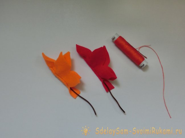 Осенний букет из фетра