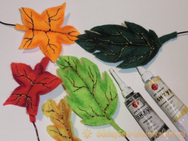 Осенний букет из фетра