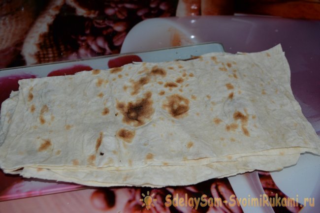 Сосиски в лаваше за 5 минут