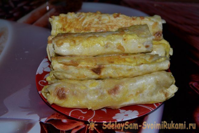 Сосиски в лаваше за 5 минут