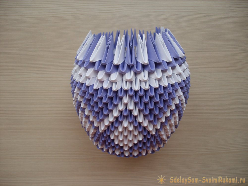 Как сделать восхитительную вазу из бумаги. [Модульное оригами]
