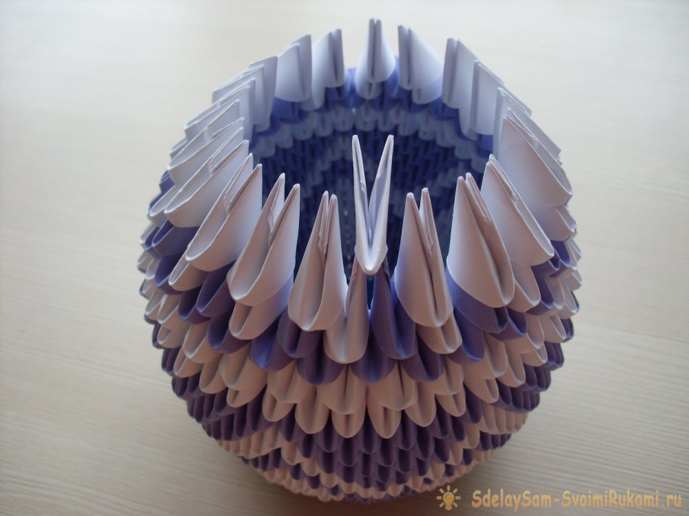 Ваза из бумаги в технике модульное оригами. Мастер-класс с пошаговыми фото