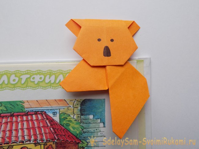 Как сделать закладку Коала из бумаги