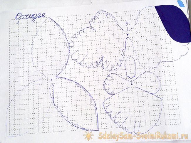 Орхидея — новогоднее украшение для волос