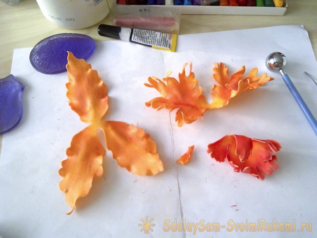 Орхидея — новогоднее украшение для волос