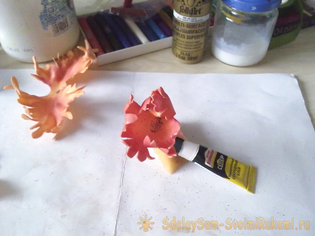 Орхидея — новогоднее украшение для волос