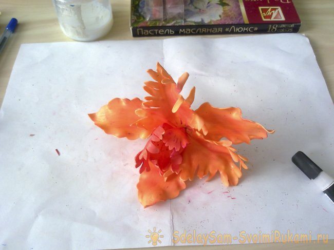 Орхидея — новогоднее украшение для волос