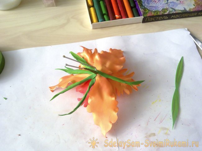 Орхидея — новогоднее украшение для волос