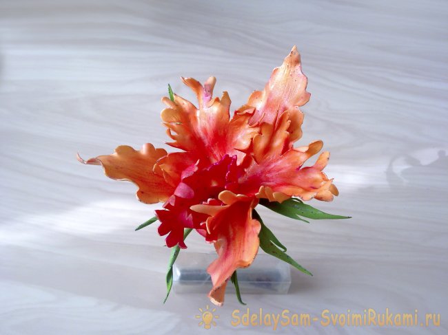 Орхидея — новогоднее украшение для волос