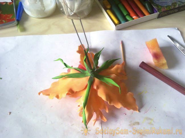 Орхидея — новогоднее украшение для волос