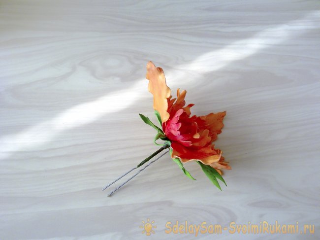 Орхидея — новогоднее украшение для волос