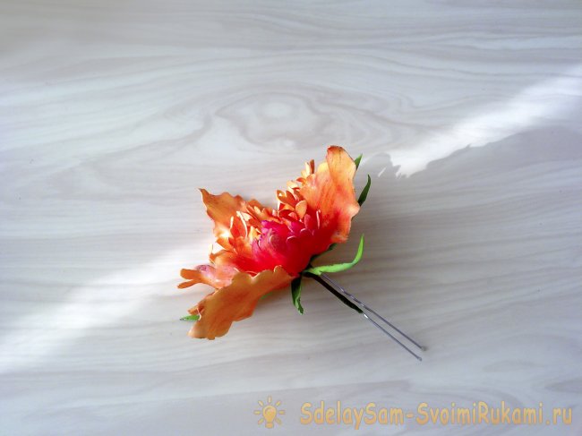 Орхидея — новогоднее украшение для волос