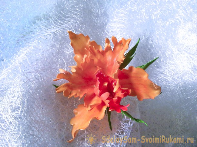 Орхидея — новогоднее украшение для волос