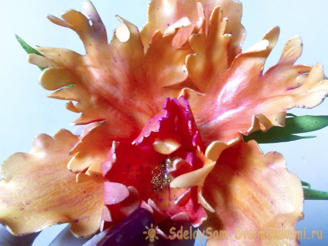 Орхидея — новогоднее украшение для волос