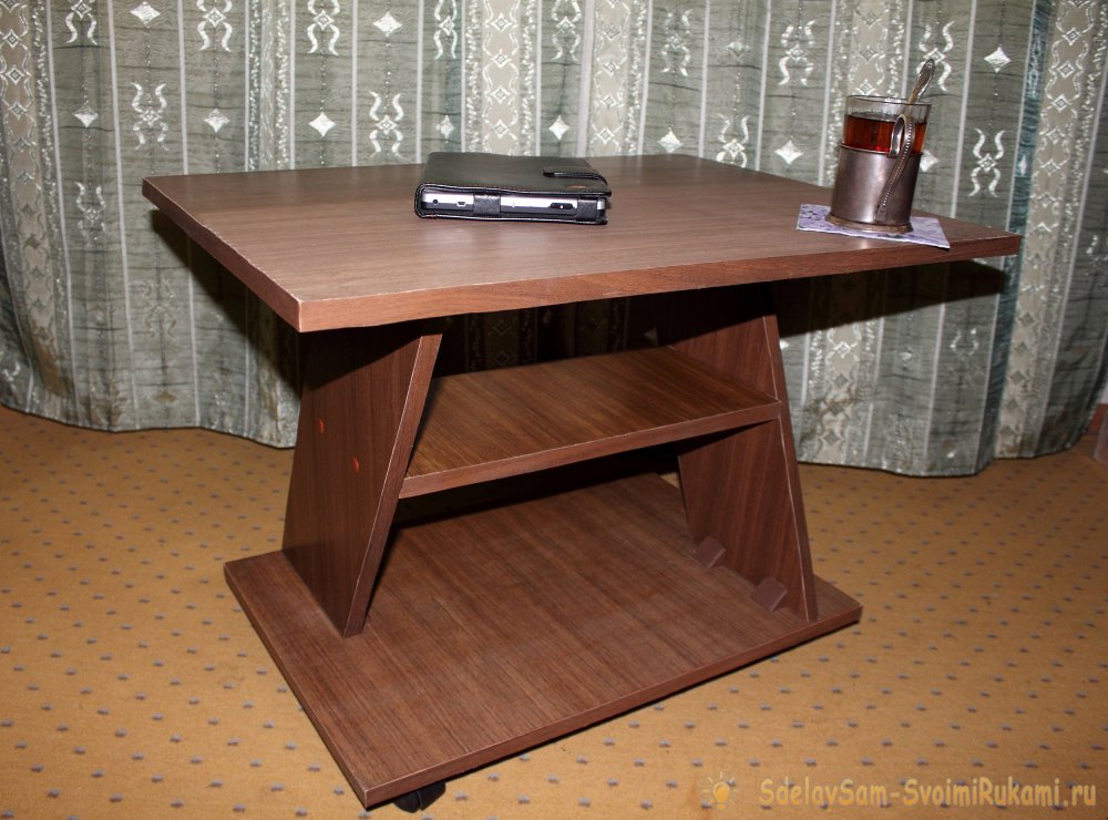 Дизайн стола своими руками: обновляем столешницу из ДСП и красим ножки