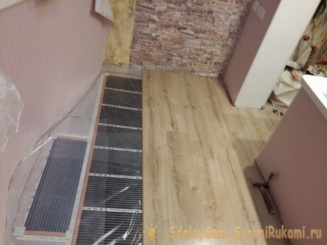 Монтаж инфракрасного пленочного пола