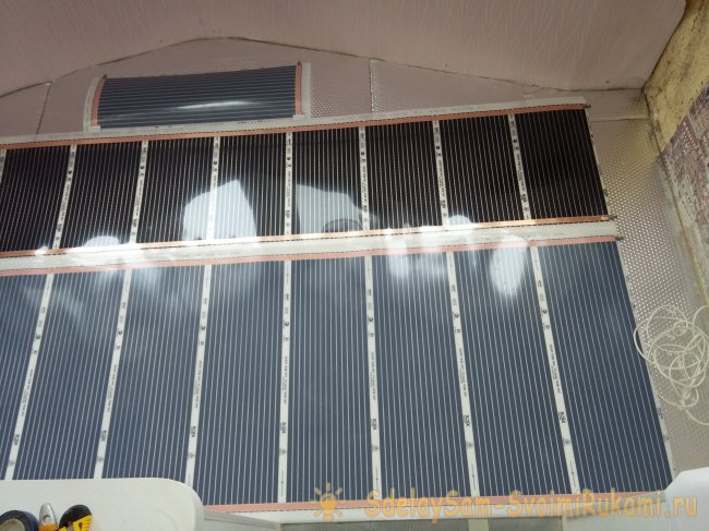 Монтаж инфракрасного пленочного пола