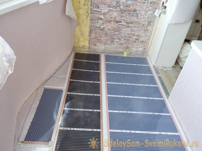 Монтаж инфракрасного пленочного пола