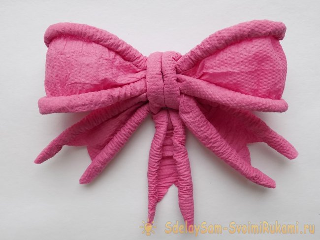 Бант из салфетки