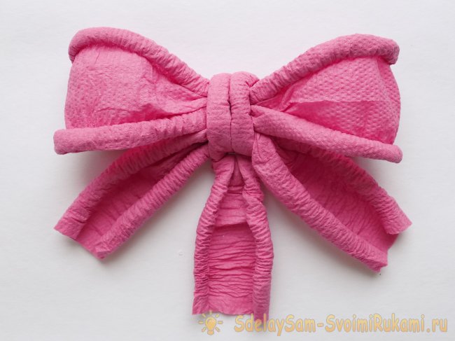 Бант из салфетки