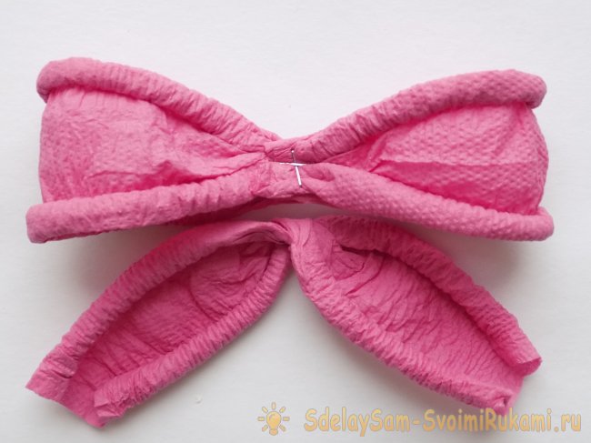 Бант из салфетки