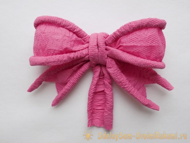 Бант из салфетки