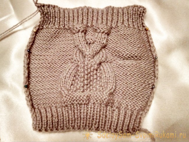 Как связать митенки с узором сова