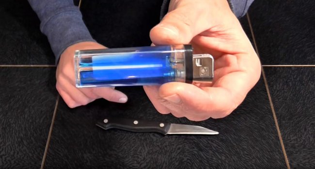 Точилка для ножей из зажигалки
