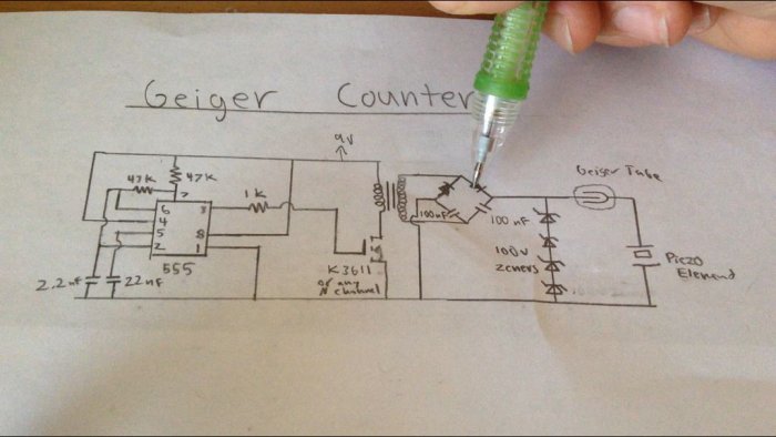 Простой счетчик Гейгера