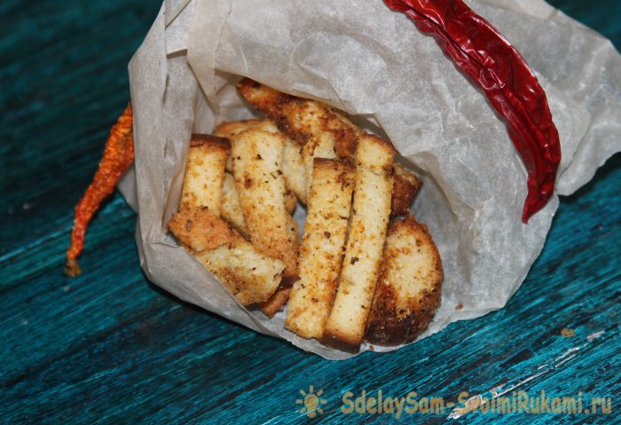 Сухарики из батона за 15 минут