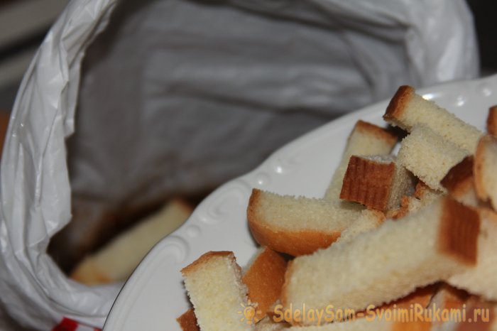 Сухарики из батона за 15 минут