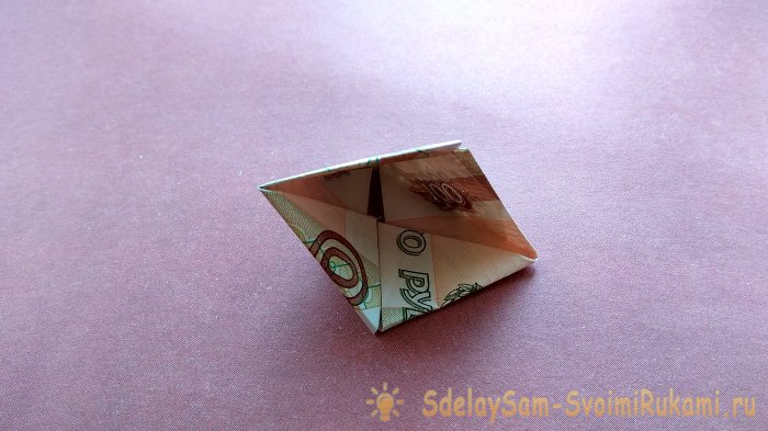 Пирамидка оригами модель из купюры своими руками