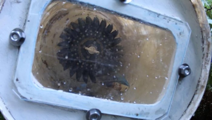 Электрогенератор  гидротурбина из старой стиральной машины