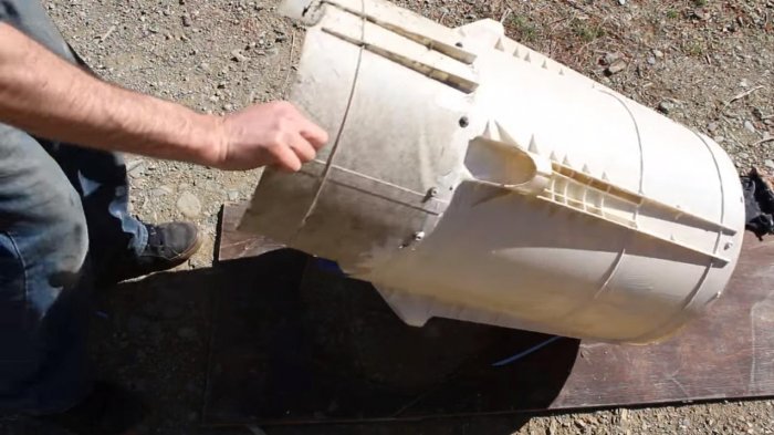 Электрогенератор  гидротурбина из старой стиральной машины